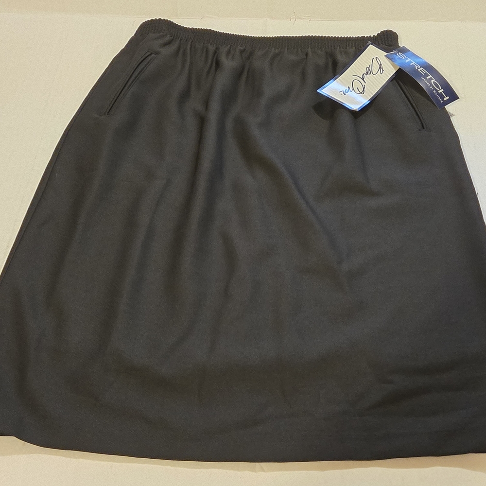 Bend Over Skirt Womens Size 16 Blk Pockets Straight Pencil Career Classic Office